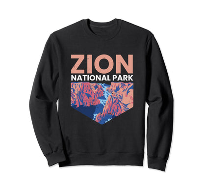 Zion National Park Hiking Utah Sweatshirt - Aesthetic Graphic Unisex