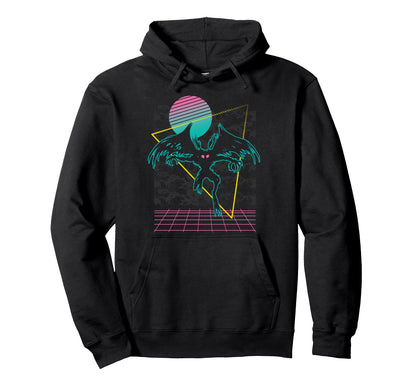 Vaporwave Aesthetic Mothman Hoodie - Casual Everyday Wear for Adults