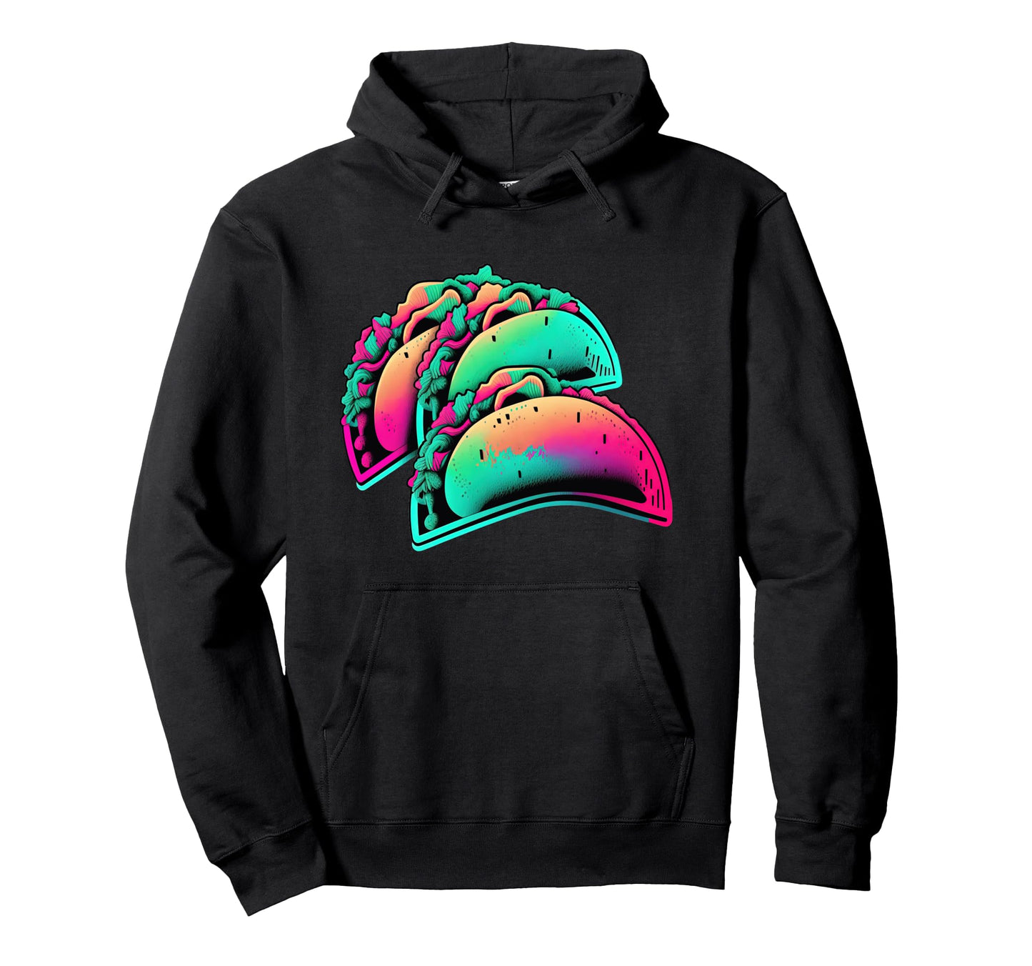 Tacos Vaporwave Pastel Aesthetic Hoodie - Fun Novelty Design for Adults