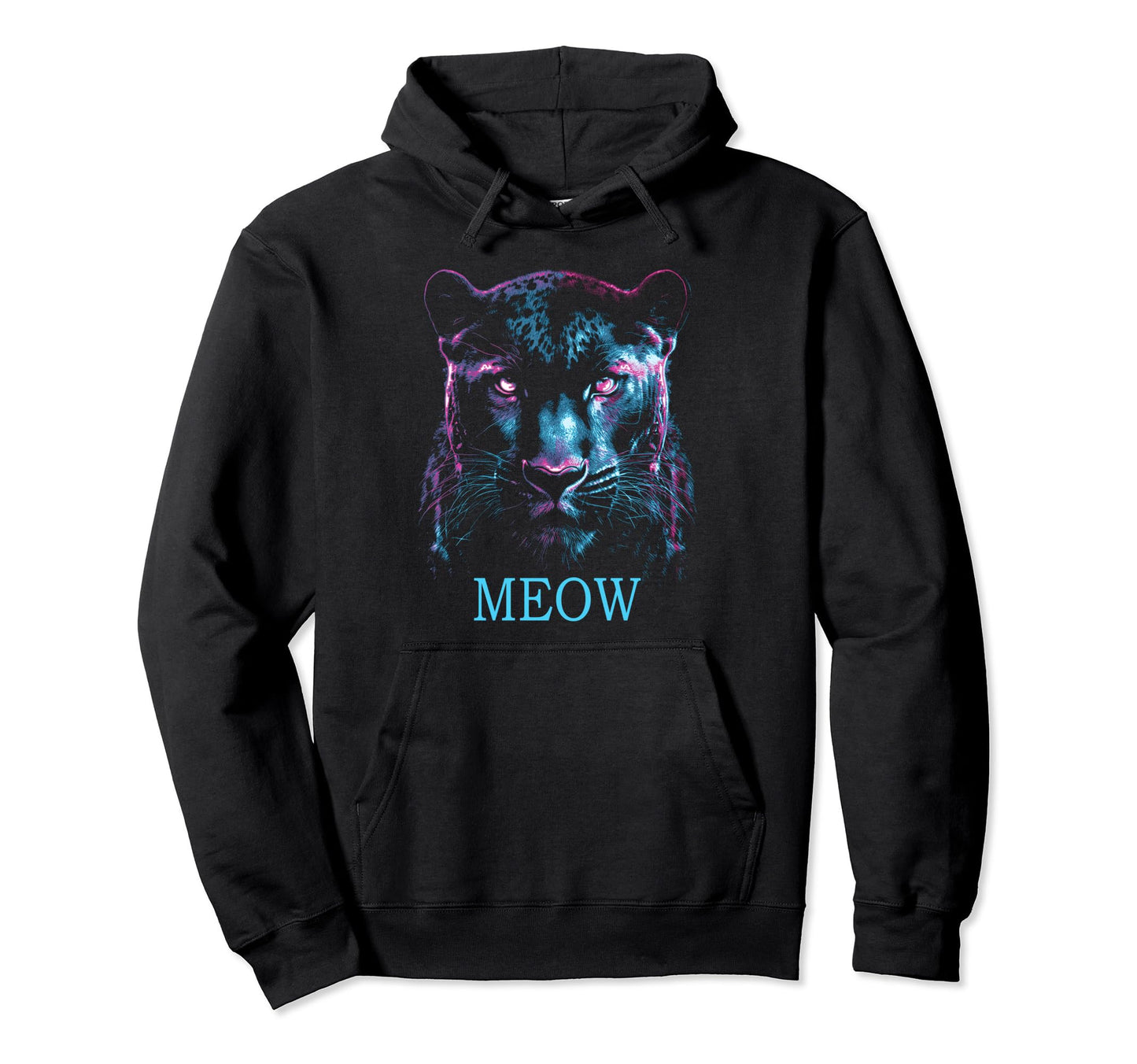 Panther Black Cyberpunk Aesthetic Hoodie - Fun Novelty Design Men Women