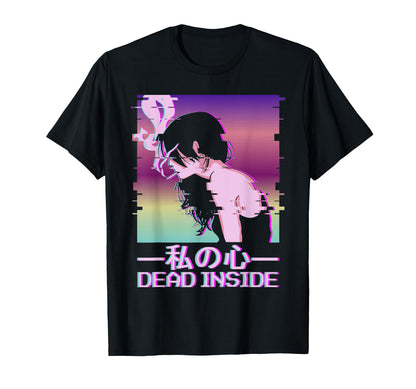 Dead Inside Lofi Vaporwave Alt Indie T-Shirt - Fun Novelty Design Unisex