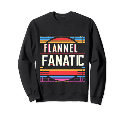 Flannel Fanatic 90S Grunge Icon Sweatshirt - Casual Everyday Wear Unisex