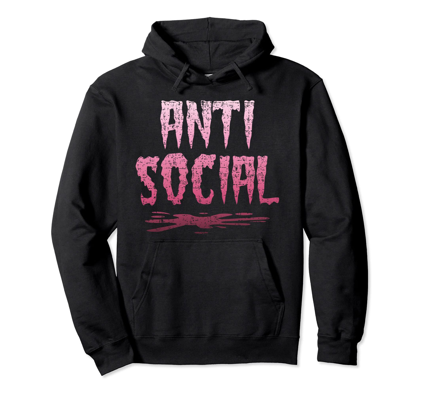 Anti Social Vaporwave Alt Aesthetic Hoodie - Fun Novelty Design for Adults