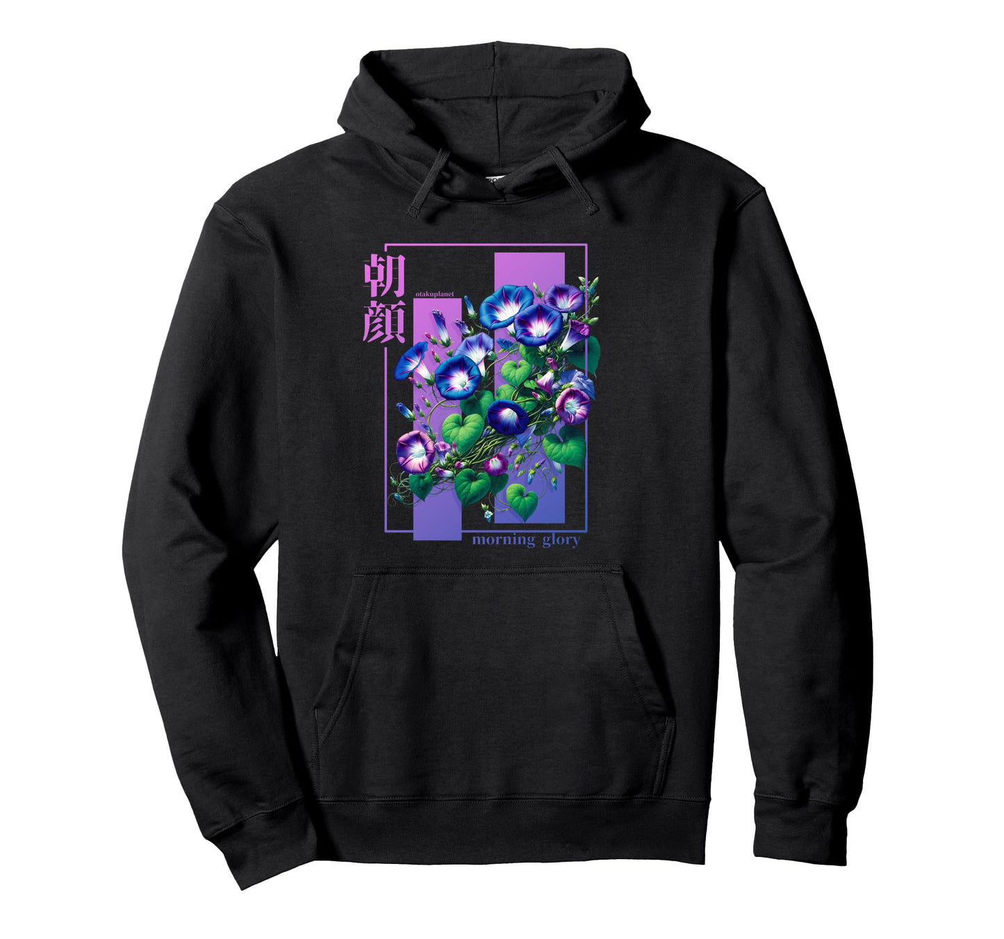 Asagao Morning Glory Flower Grunge Flower Hoodie - Streetwear Style Unisex