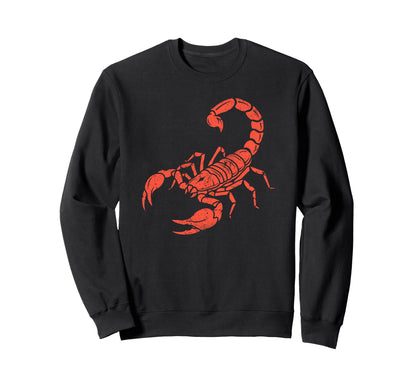 Scorpion Grunge Distressed Sweatshirt - Casual Everyday Wear Men Women
