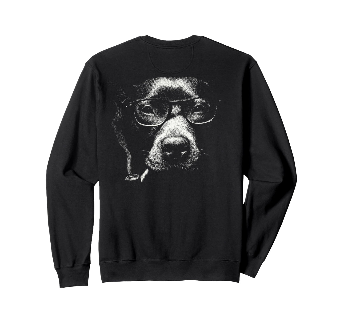 American Pitbull Pipe Glasses Sweatshirt - Aesthetic Graphic for Adults