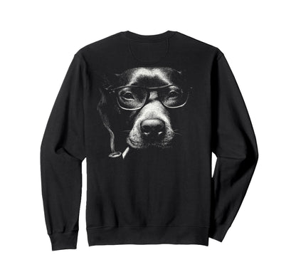 American Pitbull Pipe Glasses Sweatshirt - Aesthetic Graphic for Adults