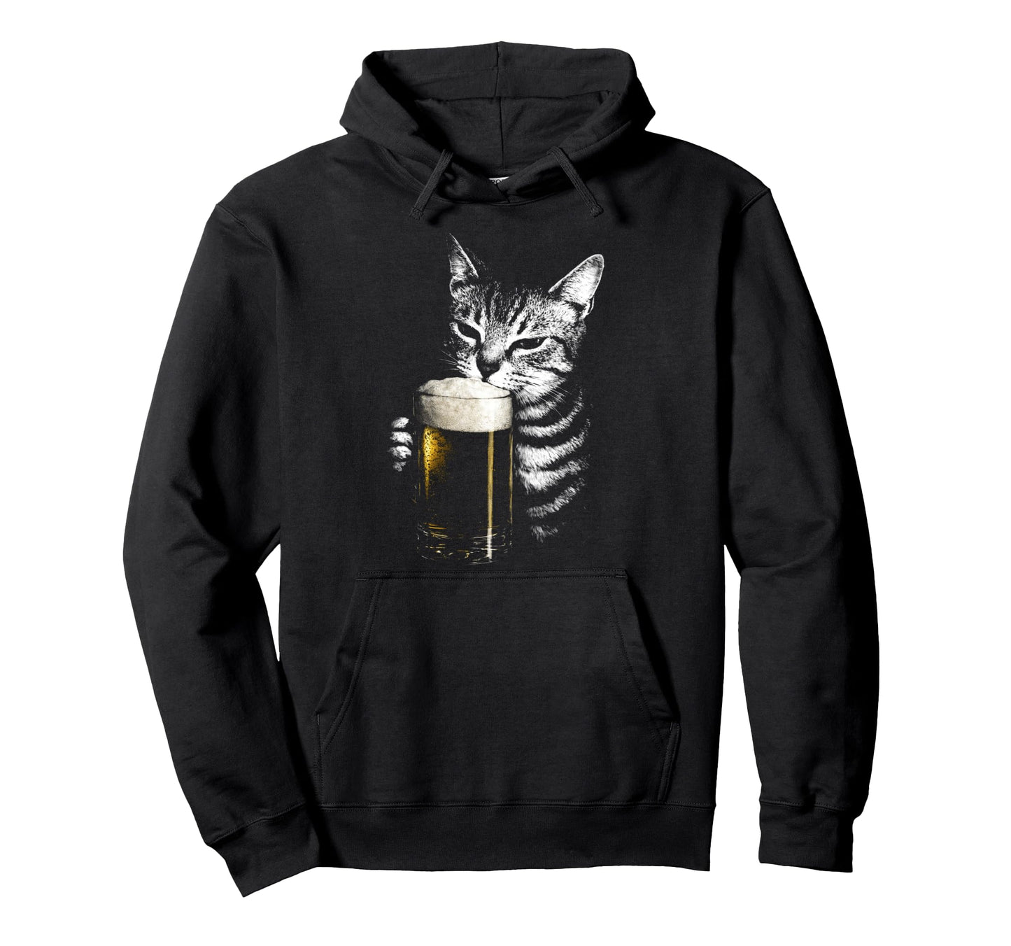 Cat Beer Y2K 90S Funny Cat Beer Hoodie - Fun Novelty Design Men Women