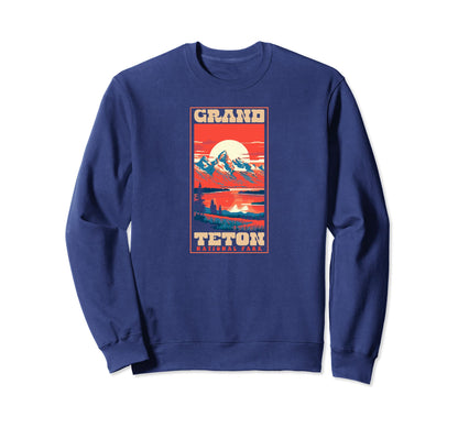 Grand Teton National Park 1980S Sweatshirt - Aesthetic Graphic for Adults