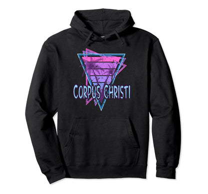 Corpus Christi Vacation Vaporwave Hoodie - Novelty Apparel for Adults