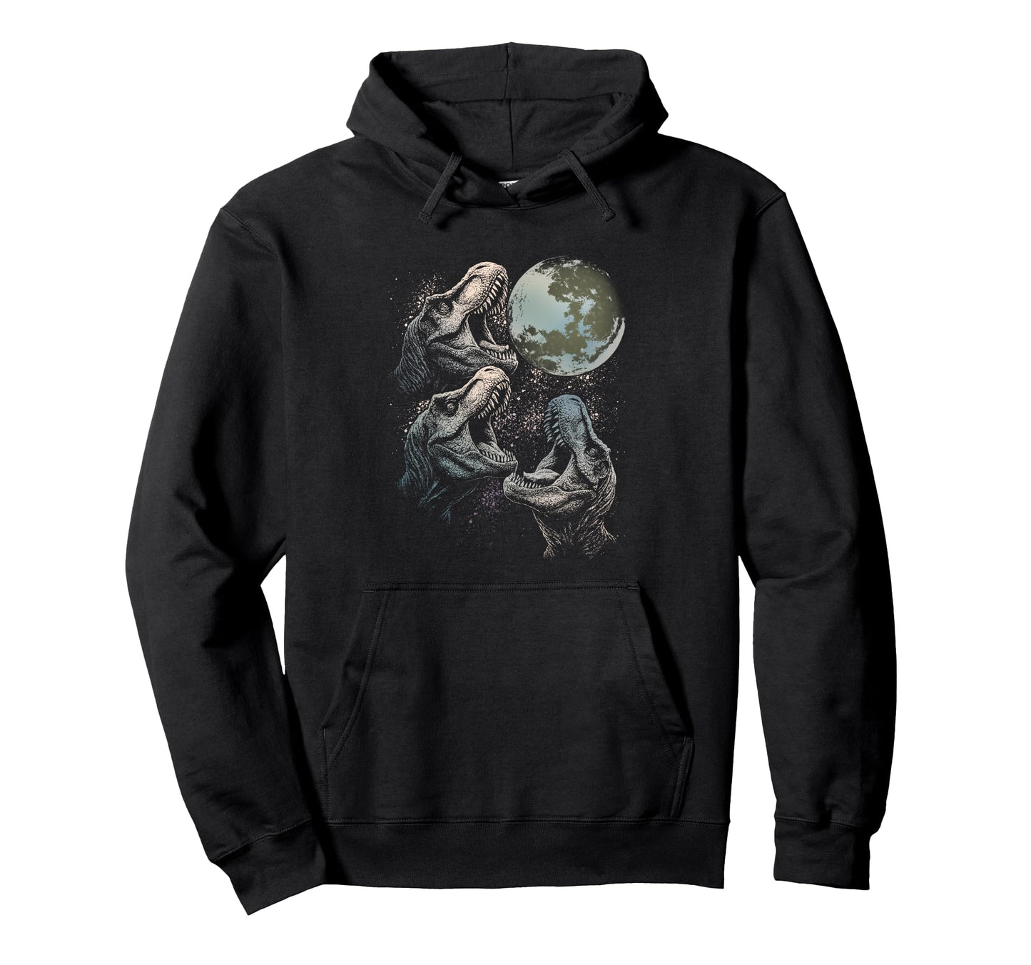 Three Velociraptor Dinosaur Howling Hoodie - Fun Novelty Design Men Women