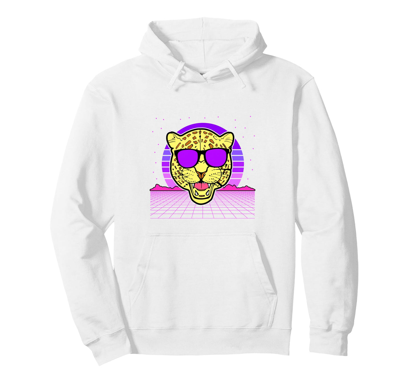 Aesthetic Vaporwave Outfits Leopard Hoodie - Novelty Apparel for Adults