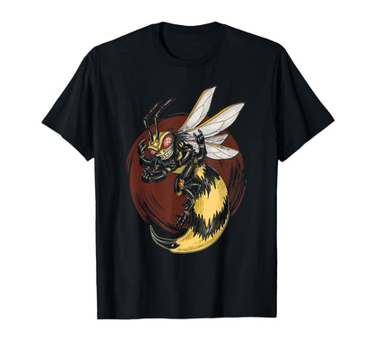 Rock Hands Bees Hip Hop Old School Rap T-Shirt - Unique Graphic Unisex