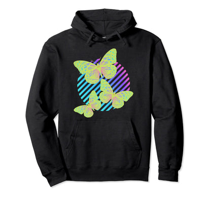 Psychedelic Butterfly Vaporwave Nostalgia Hoodie - Streetwear Style Unisex