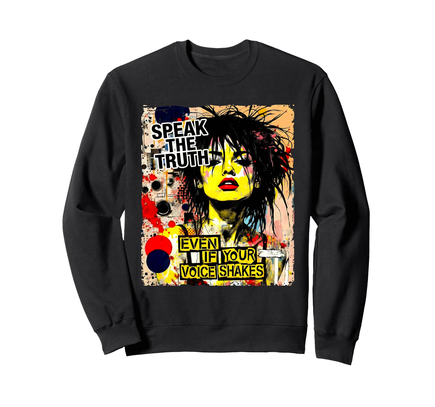 Punk Colorful 90S Urban Grunge Art Sweatshirt - Unique Graphic for Adults