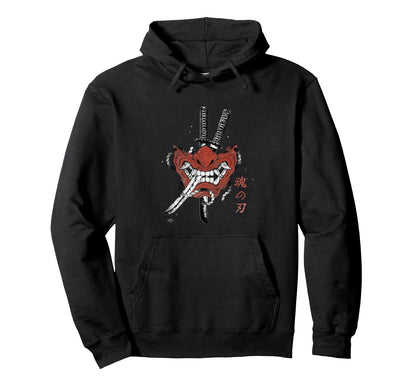 Samurai Sword Spirit Japanese Hoodie - Fun Novelty Design for Adults