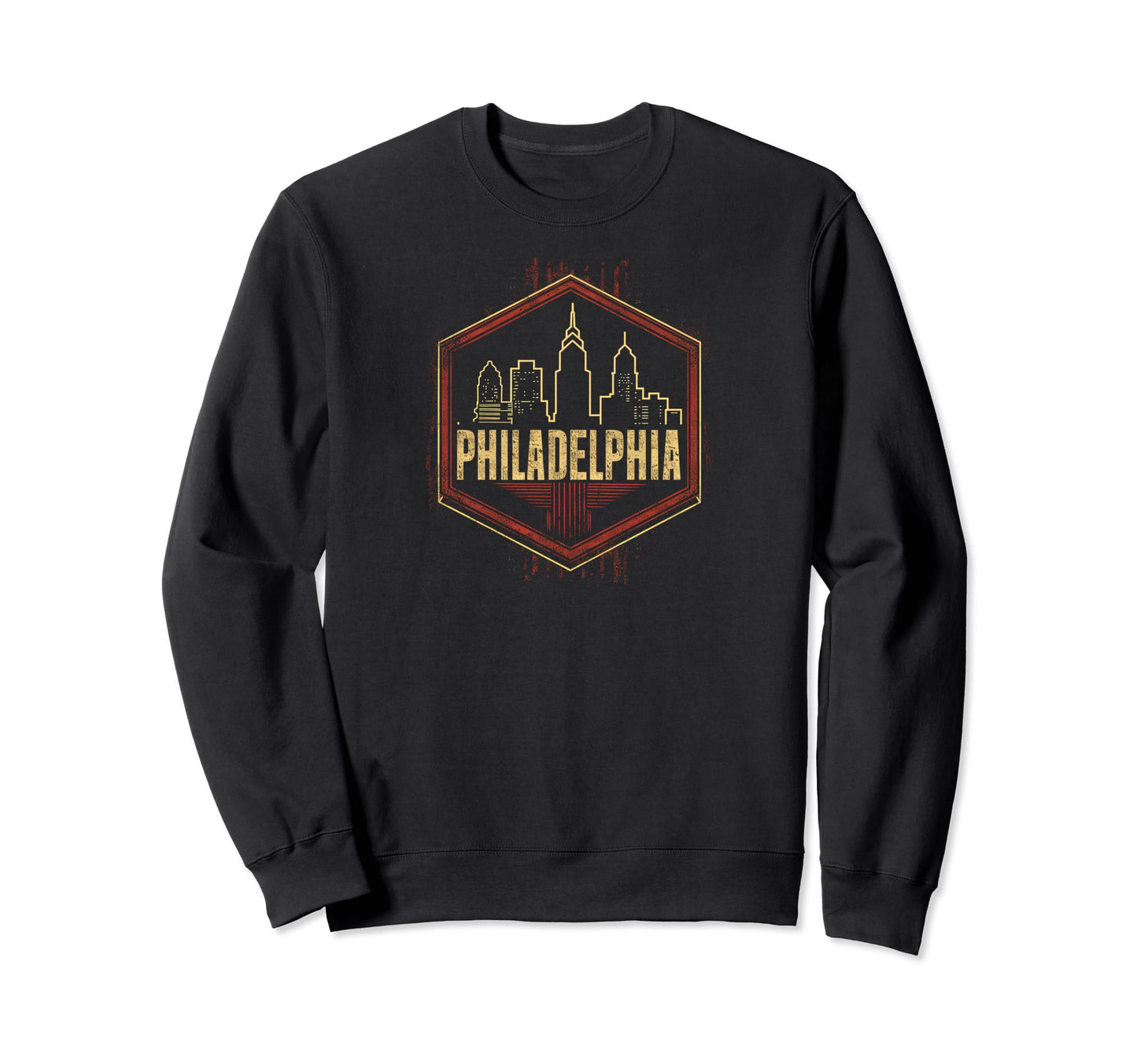 Philadelphia Grit 90S Grunge Sweatshirt - Custom Art Print Unisex