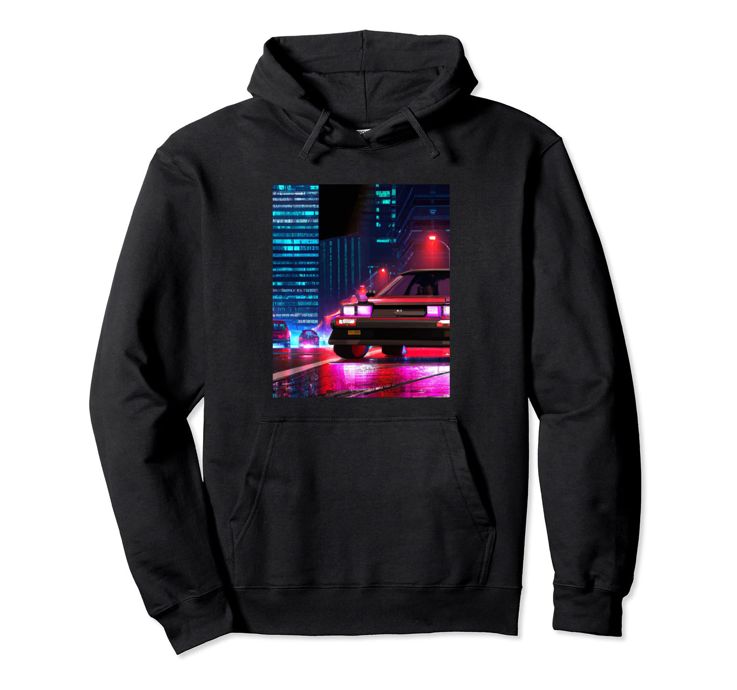 Vaporwave Car Synthwave City Vaporwave Hoodie - Streetwear Style Unisex