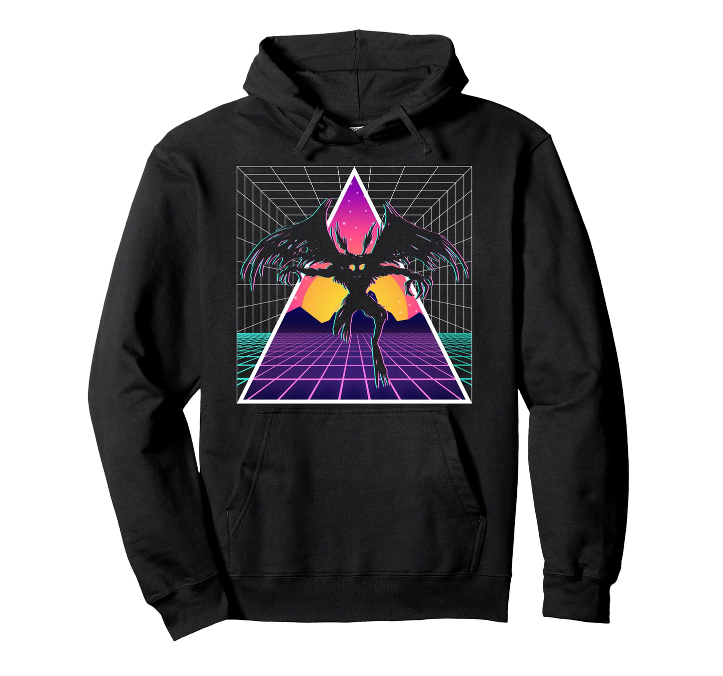 Vaporwave Aesthetic Mothman Hoodie - Aesthetic Graphic Unisex