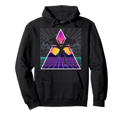 Vaporwave Aesthetic Mothman Hoodie - Aesthetic Graphic Unisex