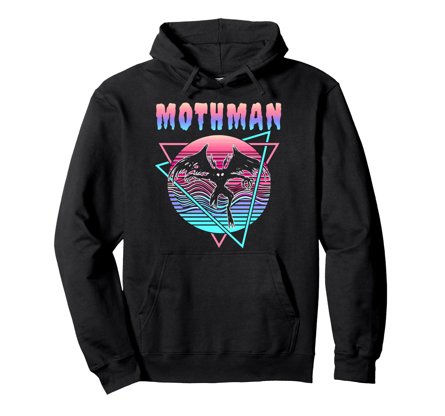 Vaporwave Aesthetic Mothman Hoodie - Minimalist Print Men Women