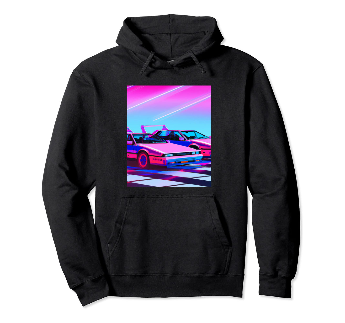 Vaporwave Car Synthwave City Vaporwave Hoodie - Streetwear Style Men Women
