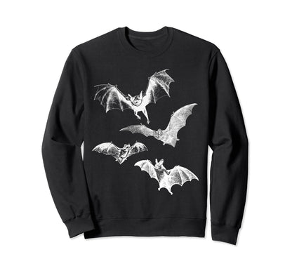 Grunge 90S Flying Bats Novelty Sweatshirt - Custom Art Print Men Women