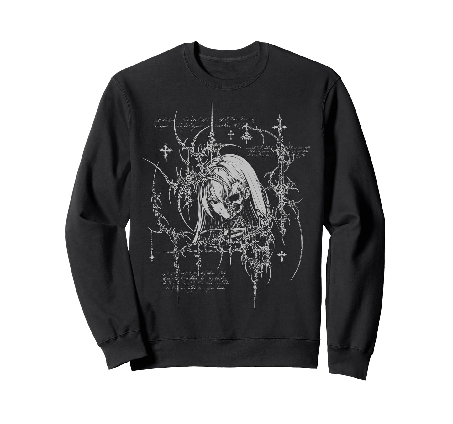 Y2K Grunge Anime Goth Alt Sigilism Sweatshirt - Fun Novelty Design Unisex