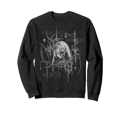 Y2K Grunge Anime Goth Alt Sigilism Sweatshirt - Fun Novelty Design Unisex