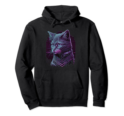 Vaporwave Aesthetic Futuristic Hoodie - Fun Novelty Design for Adults