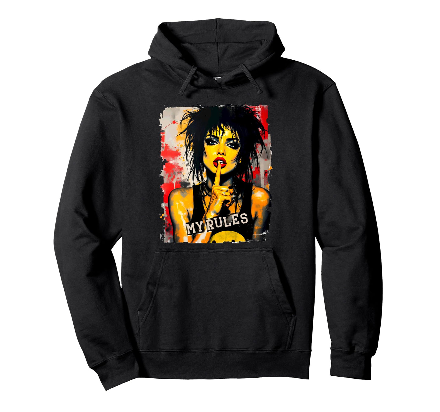 Punk 90S Grunge Street Art Distressed Hoodie - Streetwear Style Unisex