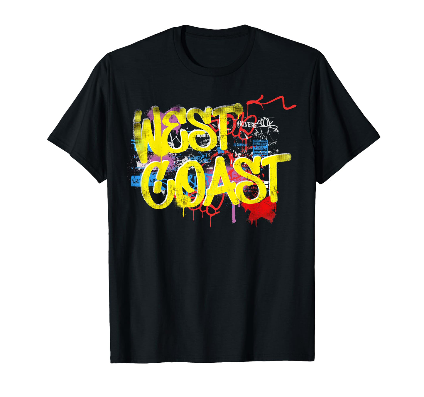 Fresh West Coast 80S 90S Hip Hop Rap T-Shirt - Streetwear Style for Adults