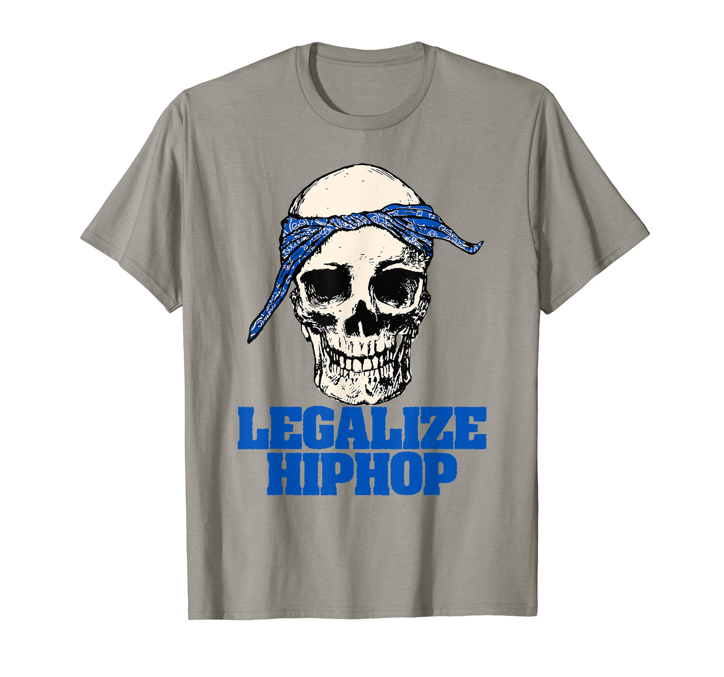 Legalize Hiphop Skull Do Rag Bandana Old T-Shirt - Minimalist Print Unisex