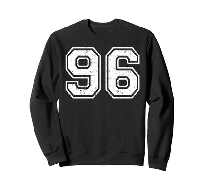 96 Number Ninety Six Team Sports Sweatshirt - Novelty Apparel Unisex