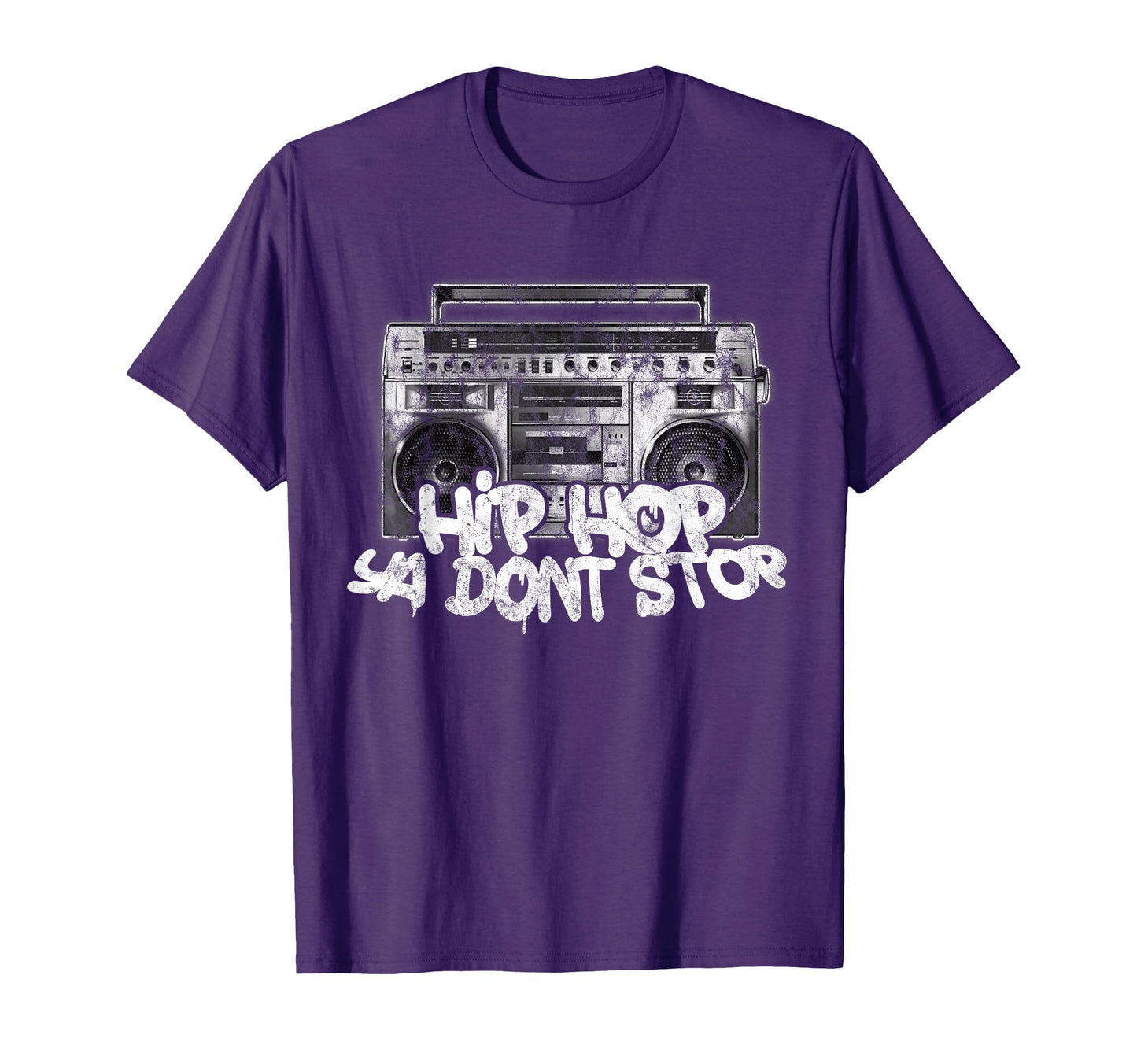 Hip Hop Ya Dont Stop Old School Boombox T-Shirt - Aesthetic Graphic Unisex