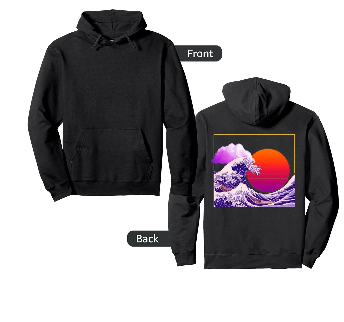Vaporwave Aesthetic Japanese Wave Hoodie - Novelty Apparel for Adults