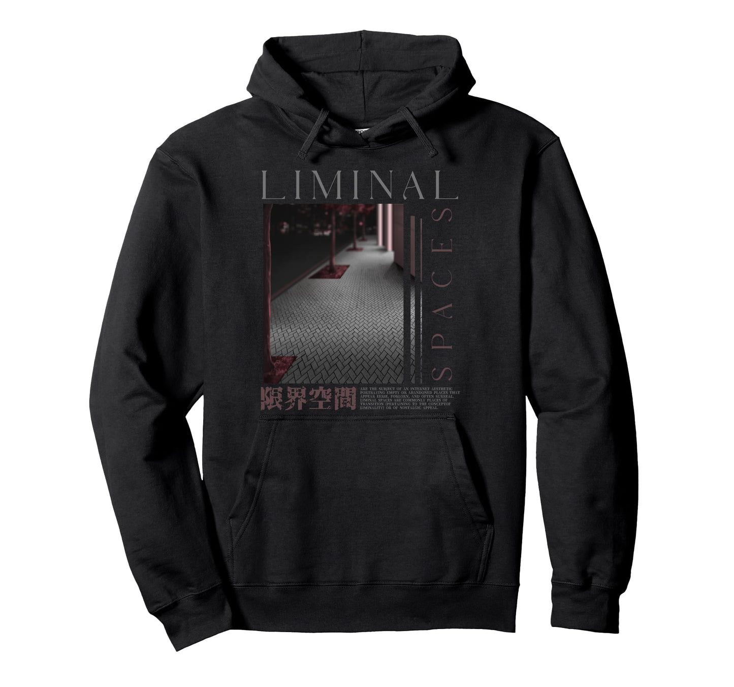 Liminal Aesthetic Vaporwave Japanese Hoodie - Streetwear Style Men Women