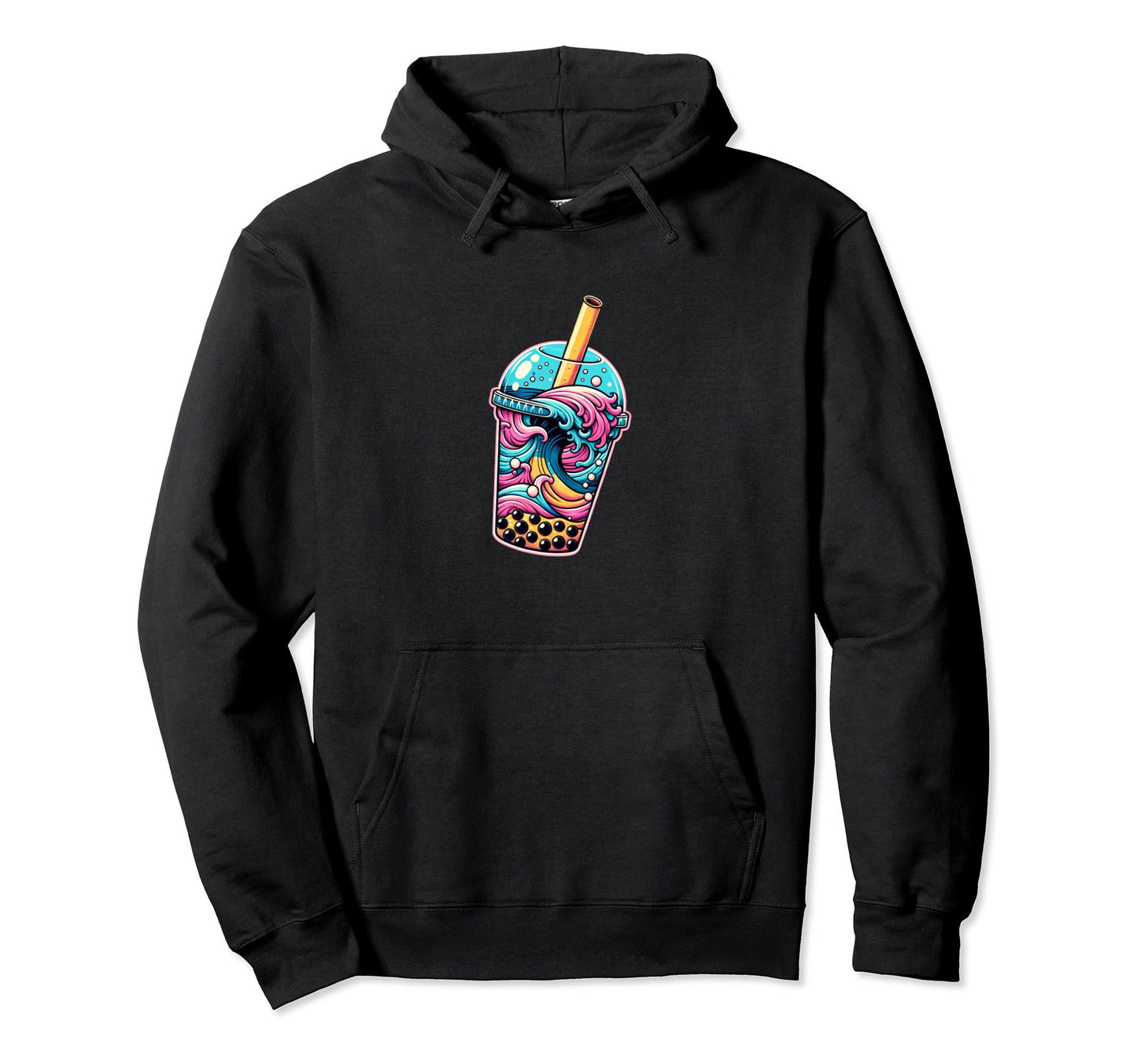 Vaporwave Aesthetic Bubble Boba Tea Great Hoodie - Graphic Print Men Women