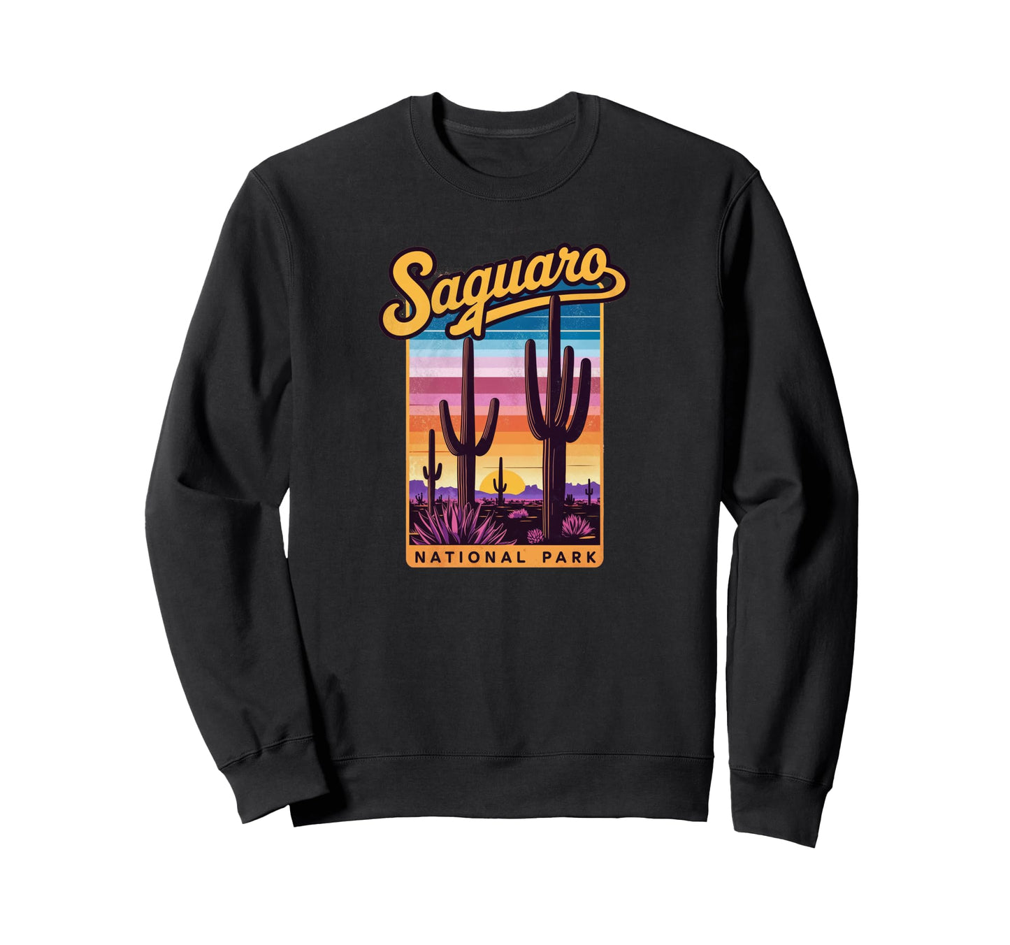 Saguaro National Park Sunset Landscape Sweatshirt - Graphic Print Men Women