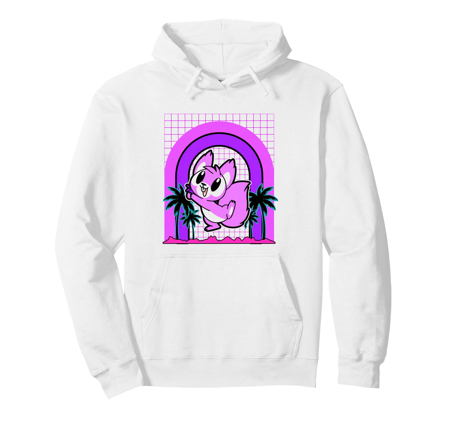Aesthetic Vaporwave Outfits Squirrel Hoodie - Unique Graphic Unisex