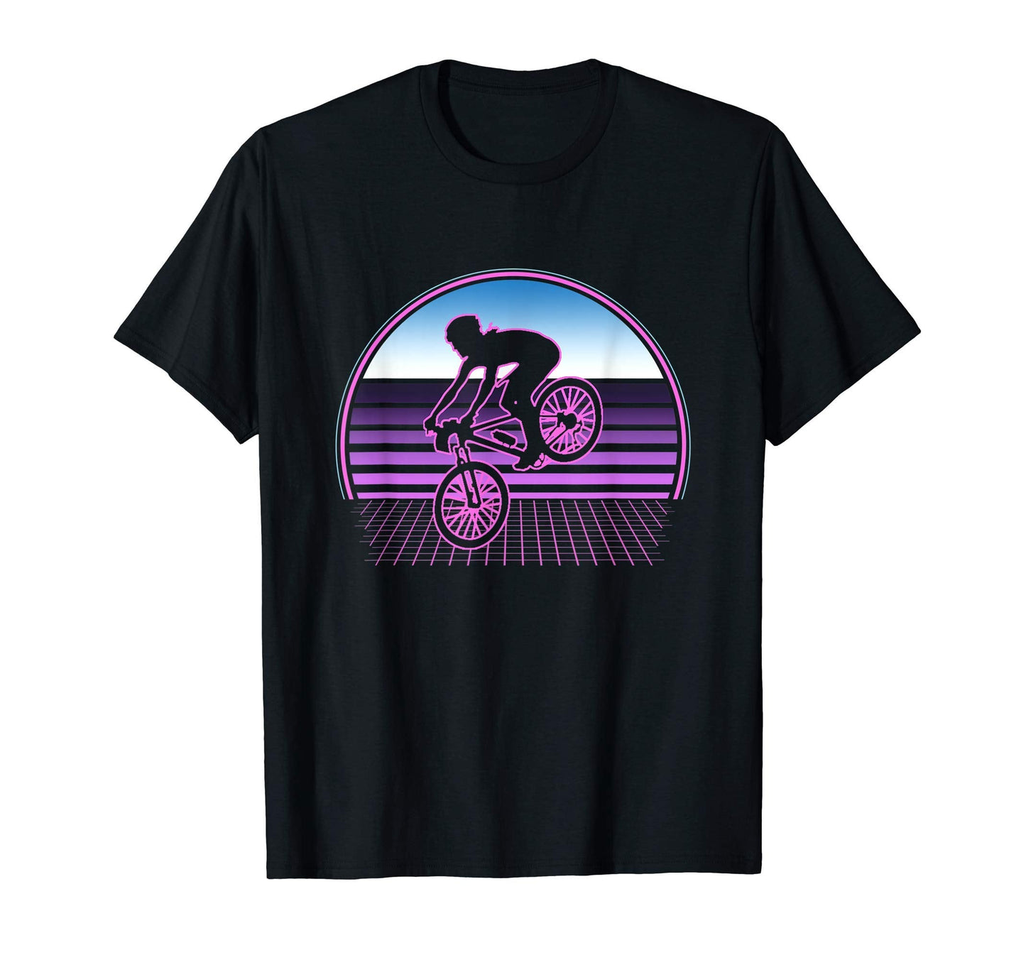 Cycling Bicycle Riders Bike 80S Vaporwave T-Shirt - Novelty Apparel Unisex