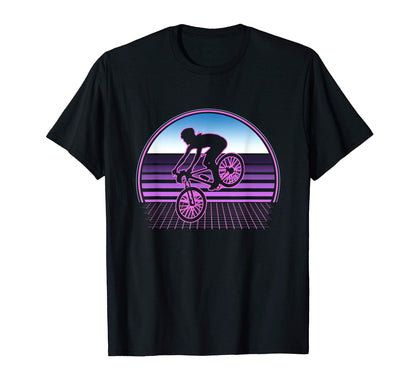 Cycling Bicycle Riders Bike 80S Vaporwave T-Shirt - Novelty Apparel Unisex