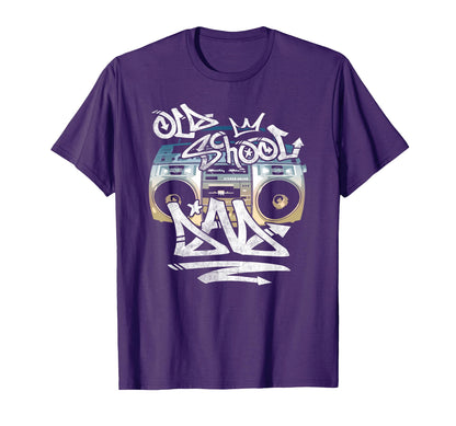 Old School Dad Boombox T-Shirt - Custom Art Print for Adults