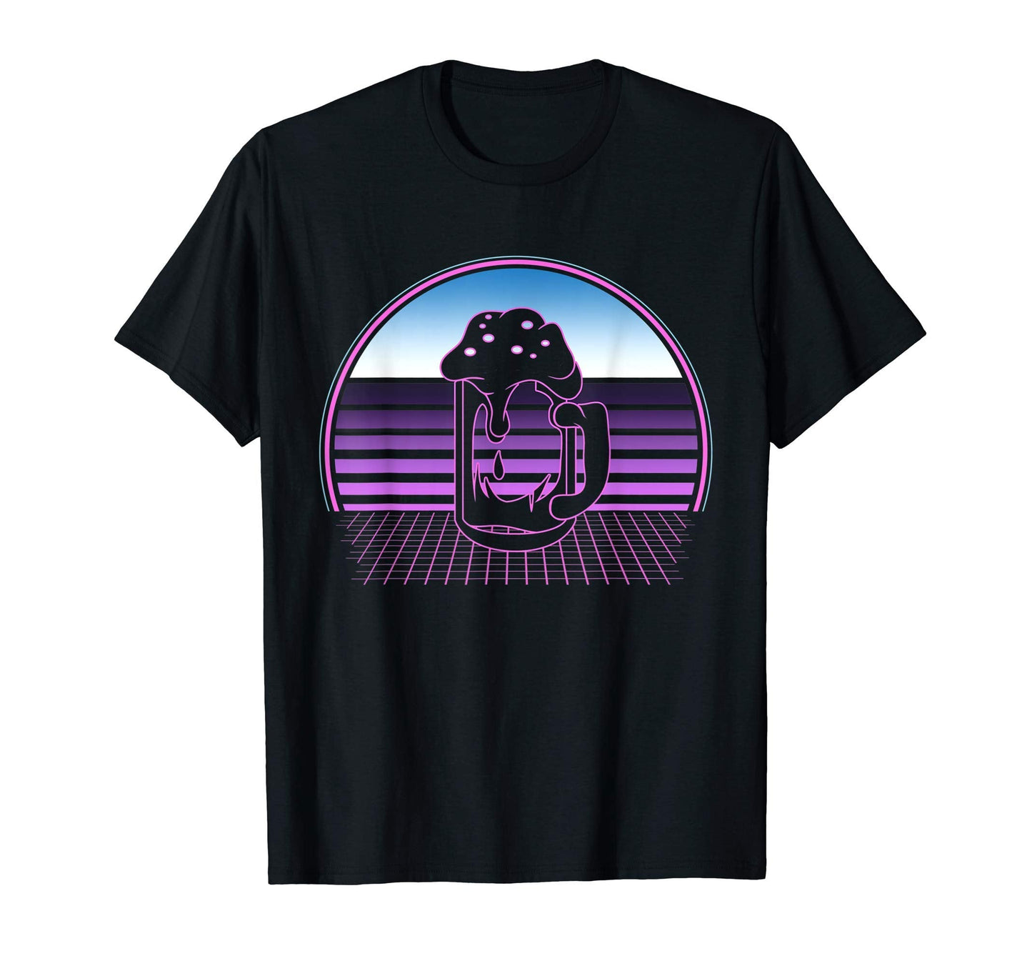 Beer 80S Vaporwave Aesthetic T-Shirt - Novelty Apparel for Adults