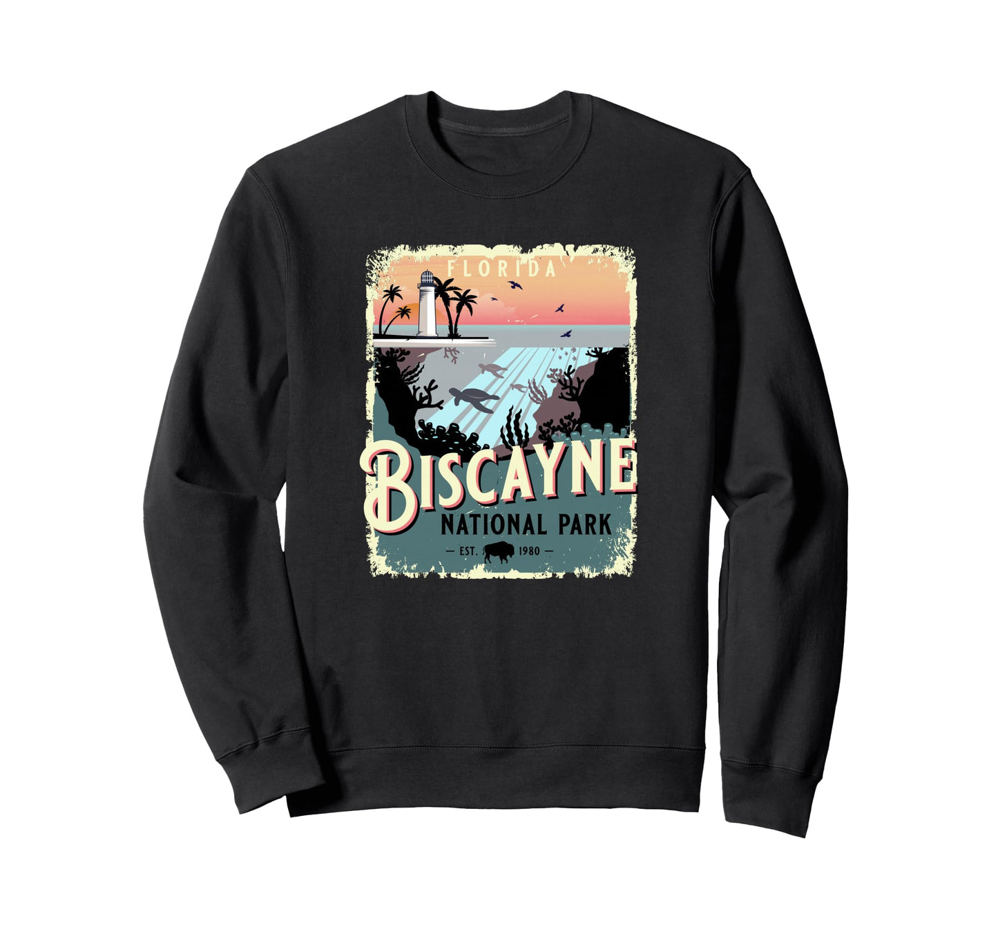 Biscayne National Park Florida Usa Sweatshirt - Fun Novelty Design Unisex