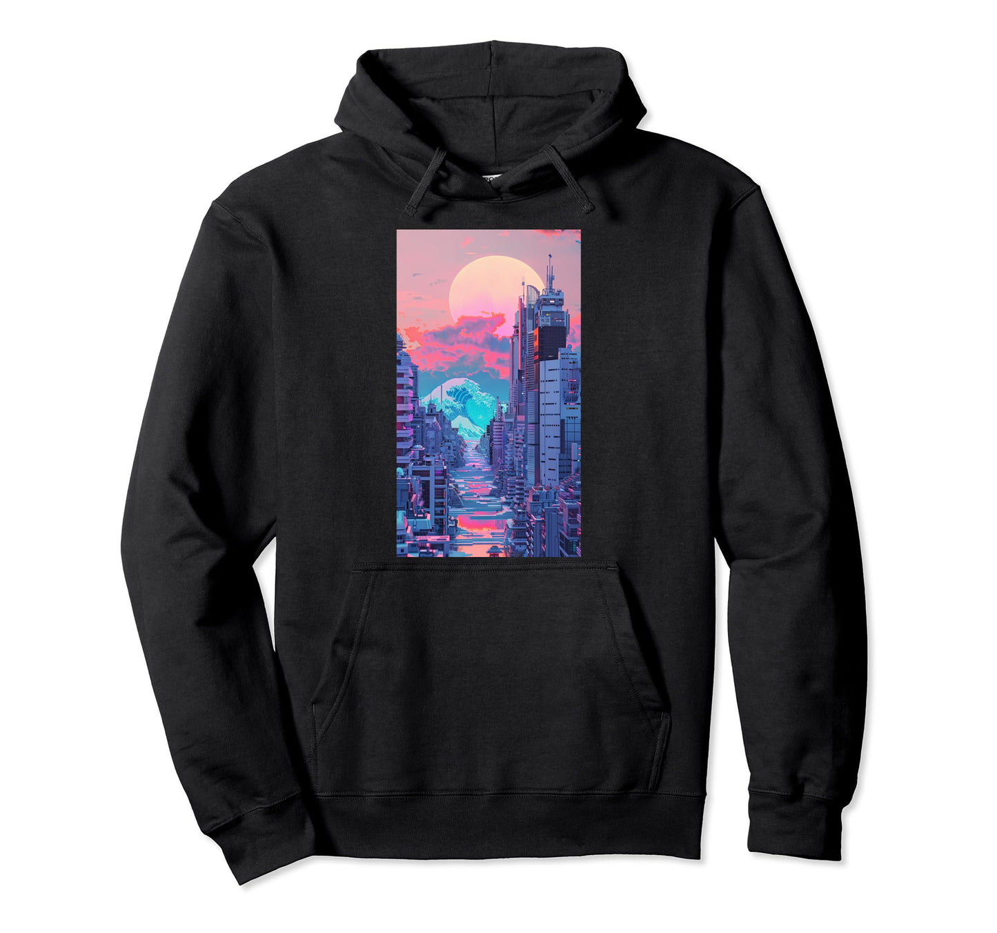 Vaporwave Aesthetic Cyberpunk Hoodie - Minimalist Print Men Women