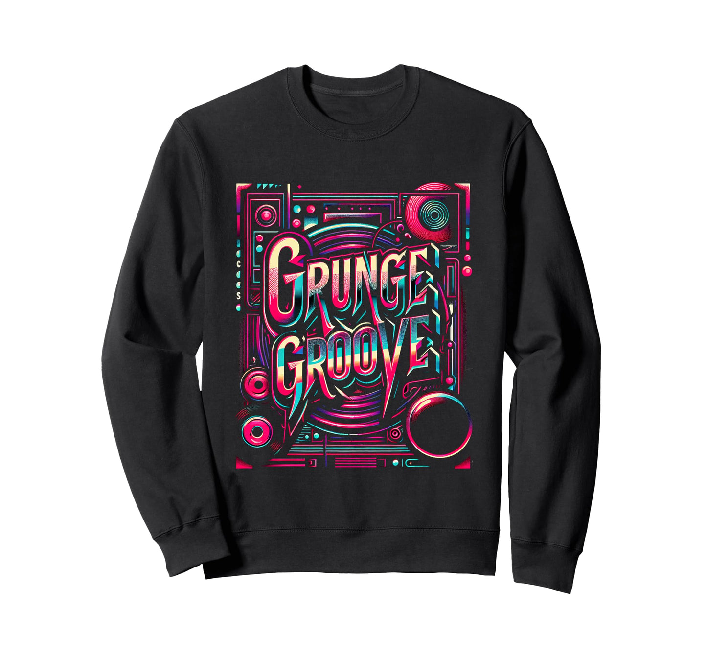 Grunge Groove 90S Alternative Rock Sweatshirt - Custom Art Print Unisex