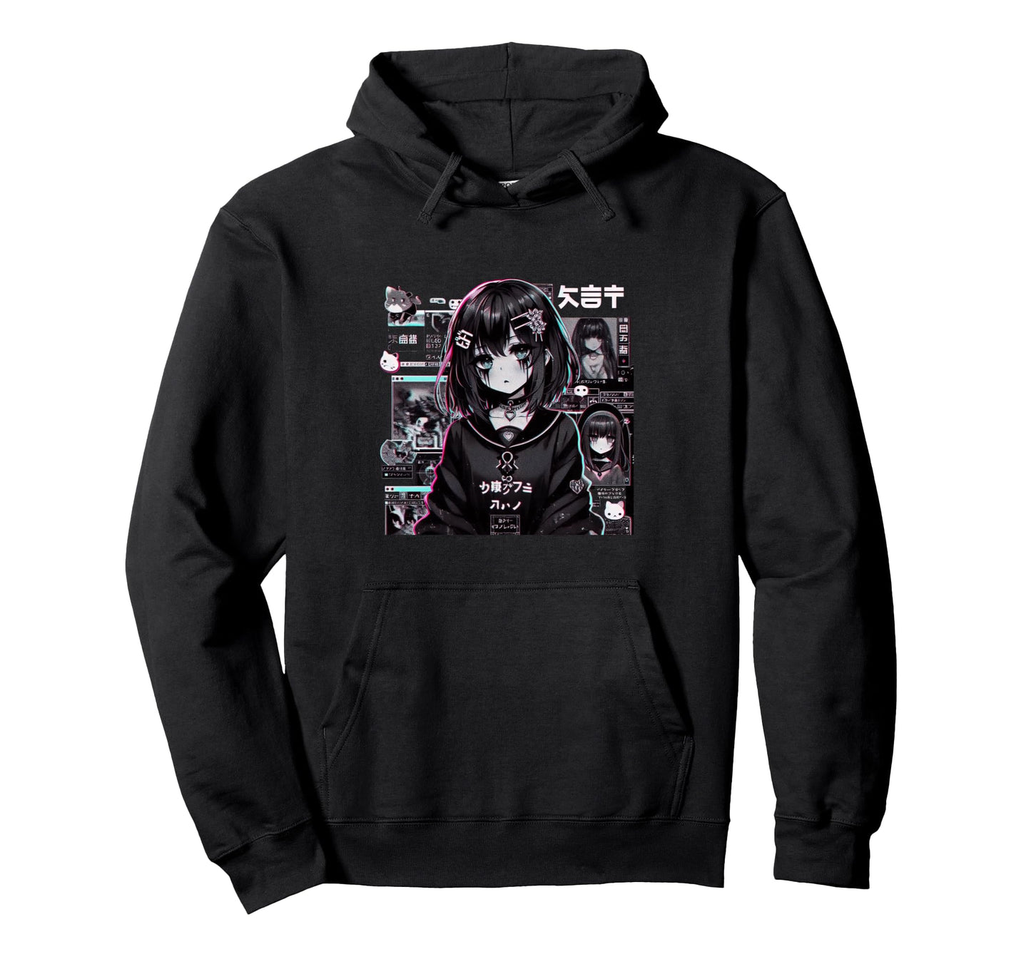 Vaporwave Anime Japanese Aesthetic Hoodie - Fun Novelty Design Unisex