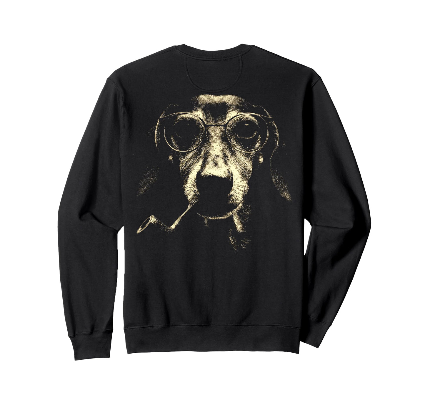Dachshund Smoking Pipe Grunge Sweatshirt - Aesthetic Graphic Men Women
