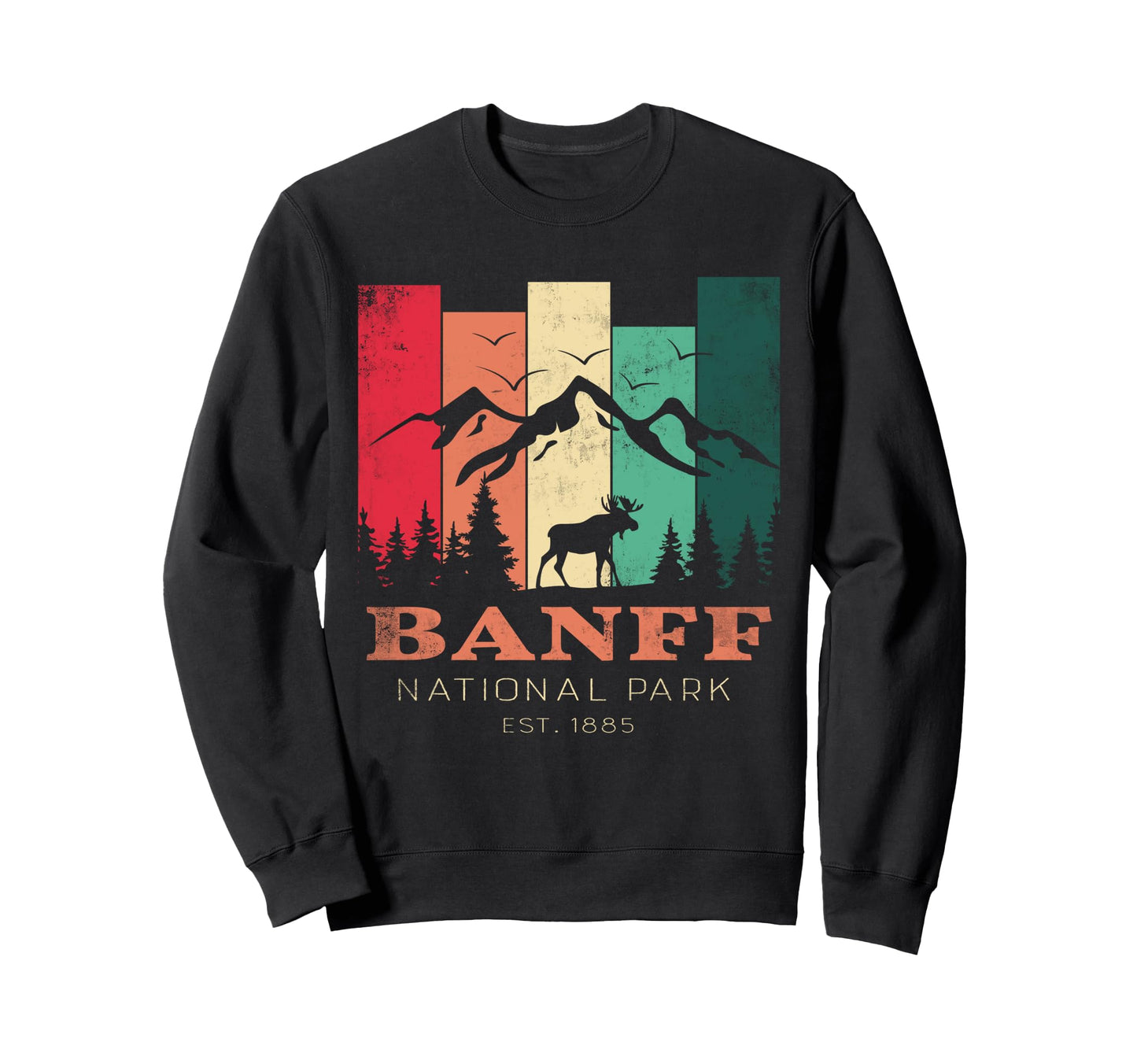 Banff National Park Canada Sweatshirt - Minimalist Print Men Women
